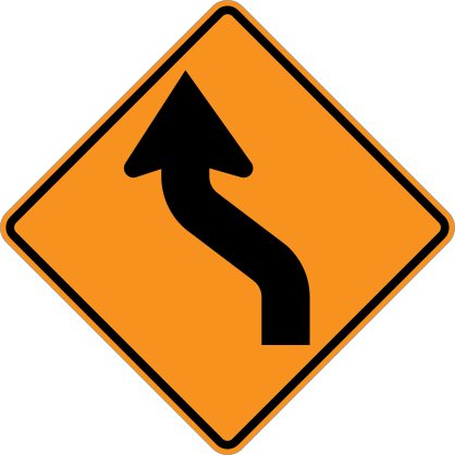 Left Then Right Curve Sticker