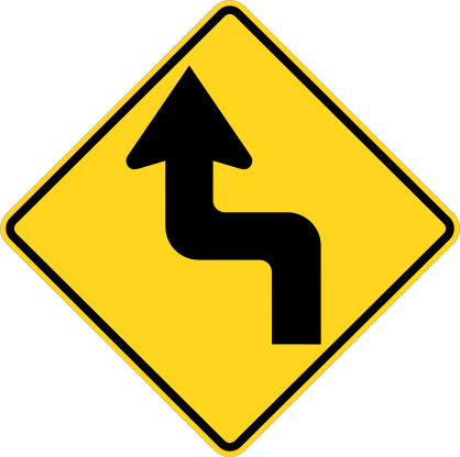 Left Then Right Turn Sticker