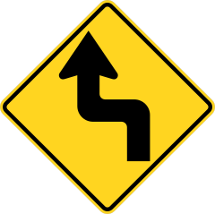 Left Then Right Turn Sticker