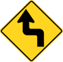 Left Then Right Turn Sticker