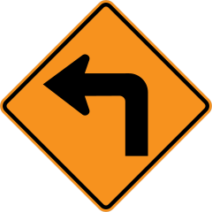 Left Turn Sticker