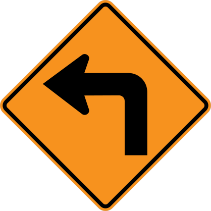 Left Turn Sticker