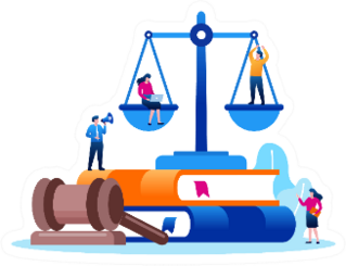Legal Law Justice Service Illustration Sticker