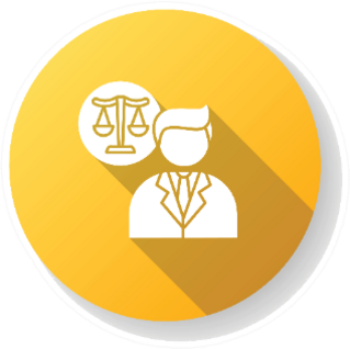 Legal Services Yellow Flat Design Sticker