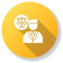 Legal Services Yellow Flat Design Sticker