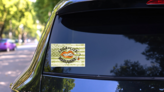 Legalize Marijuana Green Flag With Joint Sticker on a Rear Car Window (New) example