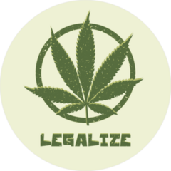 Legalize Marijuana Leaf Sticker