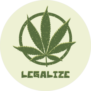 Legalize Marijuana Leaf Sticker