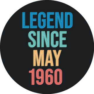 Legend Since May 1960 Lettering Sticker