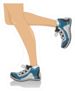 Legs Of A Woman Wearing Running Shoes Marathon Sticker