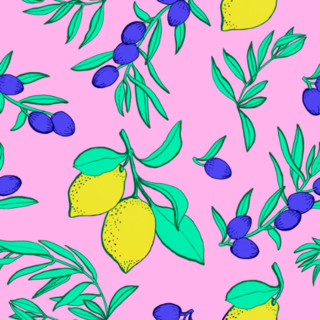 Lemons And Grapes Sticker