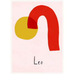Leo Abstract Zodiac Sticker
