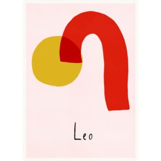 Leo Abstract Zodiac Sticker