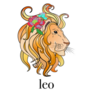 Leo And The Flower Of Astrology leo Sticker