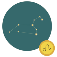 Leo Astrological Constellation Circle Sticker