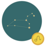 Leo Astrological Constellation Circle Sticker