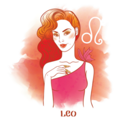 Leo Astrological Red Haired Girl Sticker