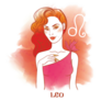 Leo Astrological Red Haired Girl Sticker