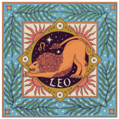 Leo Colorful Lion Zodiac Sign Horoscope Sticker
