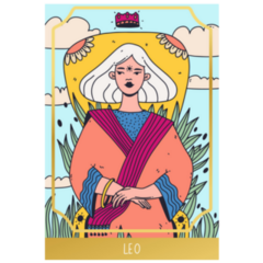 Leo Colorful Zodiac Sign Illustration Sticker