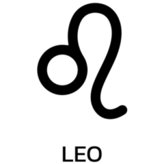 Leo Icon Lettering Sticker