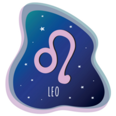 Leo Icon Space Illustration Sticker