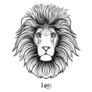 Leo, Lion Zodiac Sign Sketch Sticker