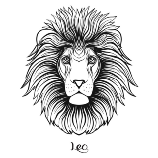Leo, Lion Zodiac Sign Sketch Sticker