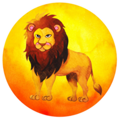 Leo Lion Zodiac Watercolor Astrology Sticker