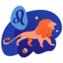 Leo Modern Zodiac Icon Lion Sticker