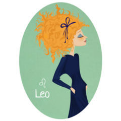 Leo Oval Illustration Sticker
