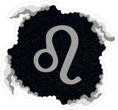 Leo Starry Sky In The Clouds Sticker