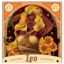 Leo Woman With Golden Hair Illustration Sticker
