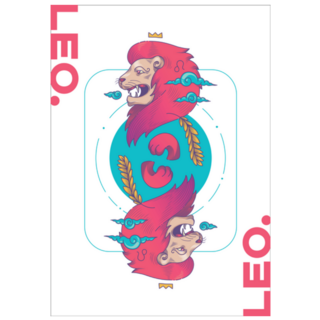 Leo Zodiac Graphic Pink Lion Sticker