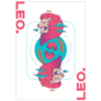 Leo Zodiac Graphic Pink Lion Sticker