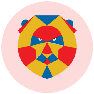 Leo Zodiac Hand Drawn Abstract Geometric Sticker 