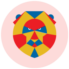 Leo Zodiac Hand Drawn Abstract Geometric Sticker 