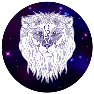 Leo Zodiac Lion In Space Sticker