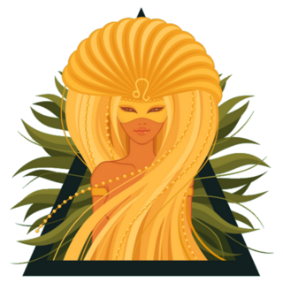 Leo Zodiac Sign Ancient Pagan Goddess Sticker