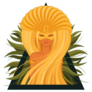 Leo Zodiac Sign Ancient Pagan Goddess Sticker