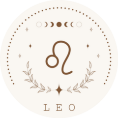 Leo Zodiac Sign In Boho Style Astrological Sticker