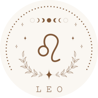 Leo Zodiac Sign In Boho Style Astrological Sticker
