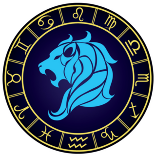 Leo Zodiac Sign In The Golden Frame Sticker