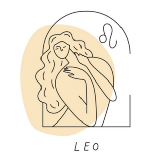 Leo Zodiac Sign Stylized Woman Line Sticker