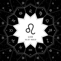 Leo Zodiac Signs Star Sky Background Sticker