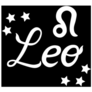 Leo Zodiac Star Lettering Sticker