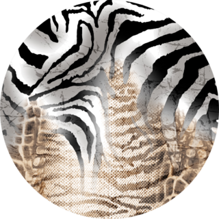 Leopard And Zebra Pattern Sticker