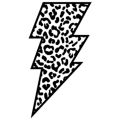 Leopard Lightning Bolt Sticker