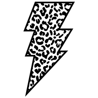 Leopard Lightning Bolt Sticker