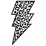 Leopard Lightning Bolt Sticker